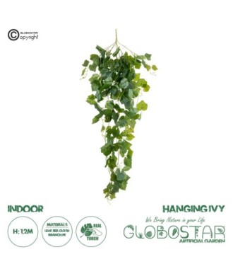GloboStar® Artificial Garden IVY HANGING BRANCH 20248 Τεχνητό Διακοσμητικό Κρεμαστό Φυτό Κισσός Υ120cm